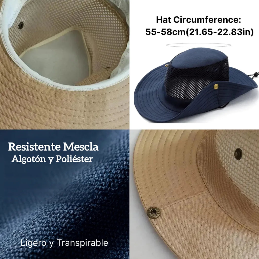WORK UP® AirFlow Trek™  Sombrero Ultraligero de Malla Transpirable
