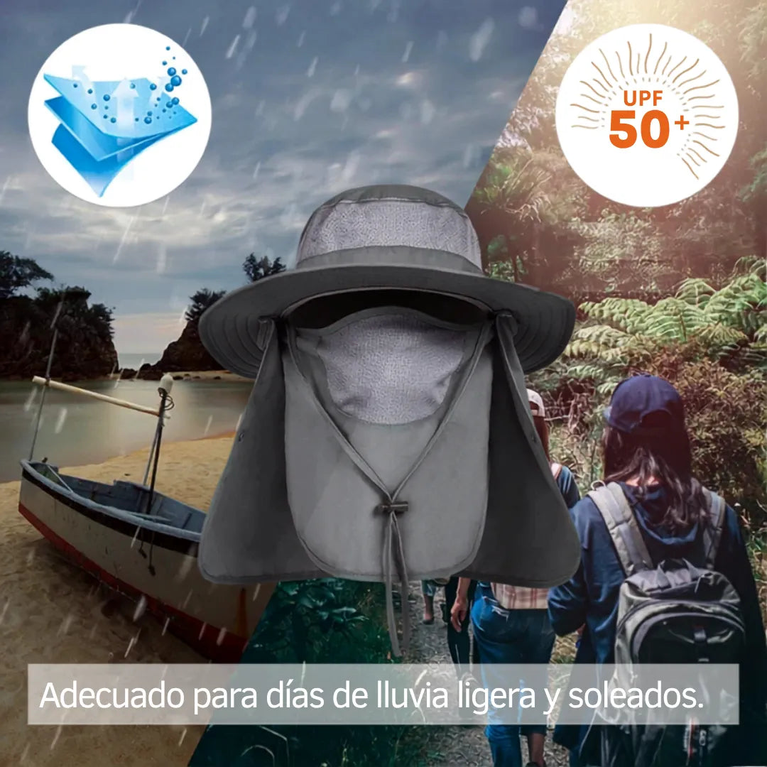 WORK UP® SolarShield Max™| Sombrero Profesional de Cobertura Extendida UPF50+