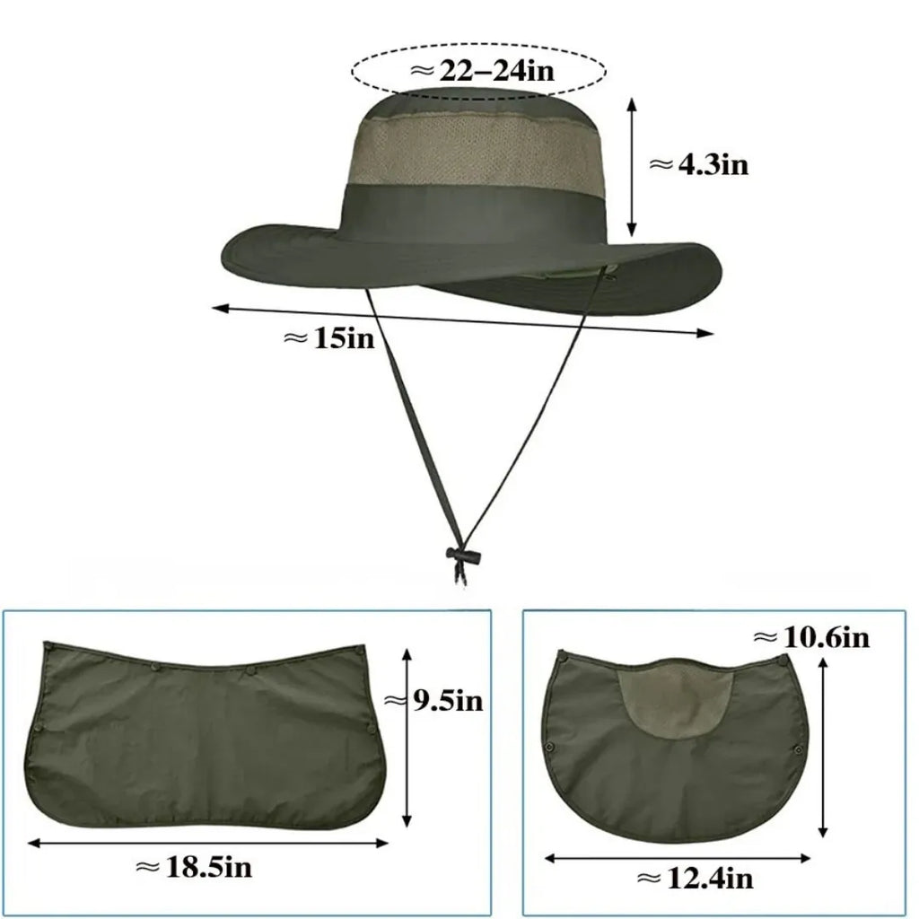 WORK UP® SolarShield Max™| Sombrero Profesional de Cobertura Extendida UPF50+