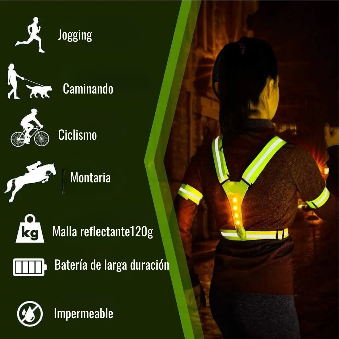 LumiGuard® LED Safety Vest [Visibilidad Activa Día y Noche]