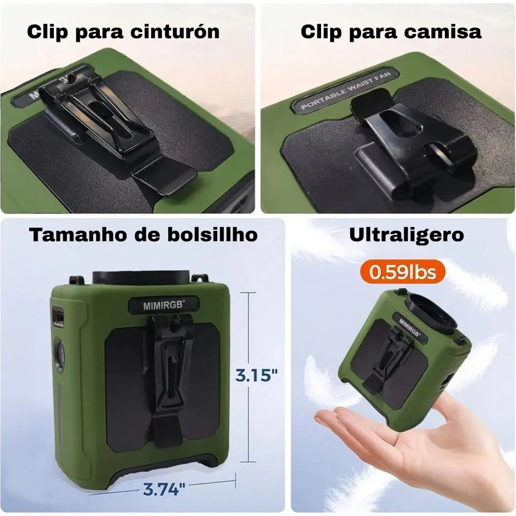 HeatShield Ultra® Waist Fan 20.000 mAh [Máxima Refrigeración para Trabajo Pesado]