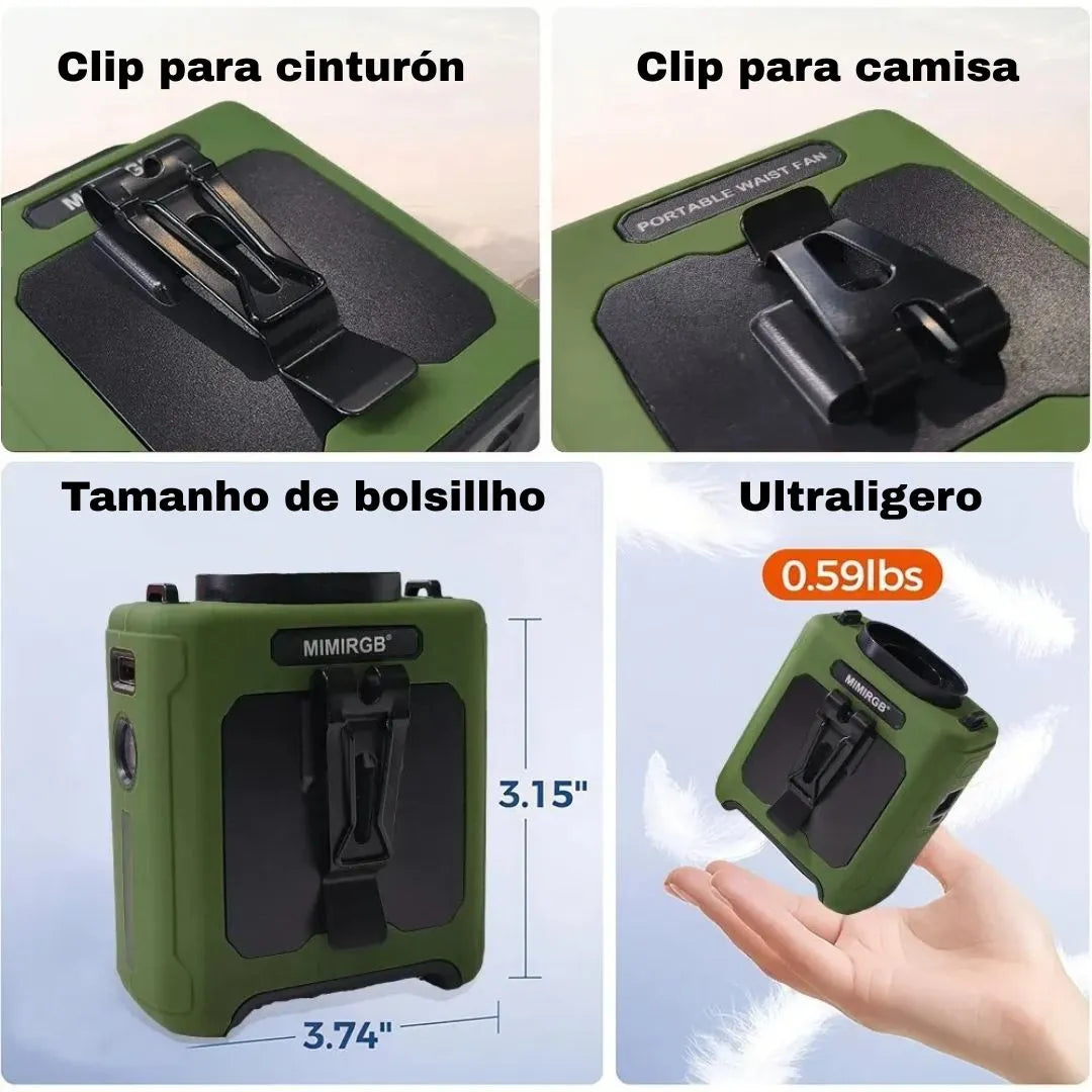 HeatShield Ultra® Waist Fan 20.000 mAh [Máxima Refrigeración para Trabajo Pesado]
