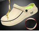 Men Sandals Garden Clogs Waterproof Anti-Slip Oil-Resistant Chef Shoes Comfortable  Slippers Women Workers Outdoor Fishing Shoes