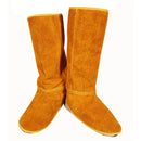 Thermal Insulation Cow Leather Welding Boot Safety Flame Resistant Welding Protective Feet Sleeve