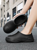 Chef's Shoes for Men and Women, Autumn Kitchen-Specific Waterproof, Non-Slip, Oil-Resistant, Wear-Resistant Slip-On Work Safety Shoes