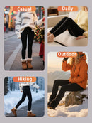 Womens Thermal Fleece Lined High Waisted with Pockets Leggings, Workout Winter Warm Tights Soft Yoga Running Pants