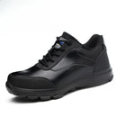Men's Steel Toe Lightweight Work Shoes Microfiber Leather All Season Anti Smashing AntiStab Low Top Labor Protection Footwear