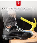 Men's Steel Toe Lightweight Work Shoes Microfiber Leather All Season Anti Smashing AntiStab Low Top Labor Protection Footwear