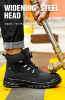 Waterproof Safety Boots Men Indestructible Steel Toe Work Boots Anti-smash Stab-resistant Safety Shoes Biker Botas Para Hombre