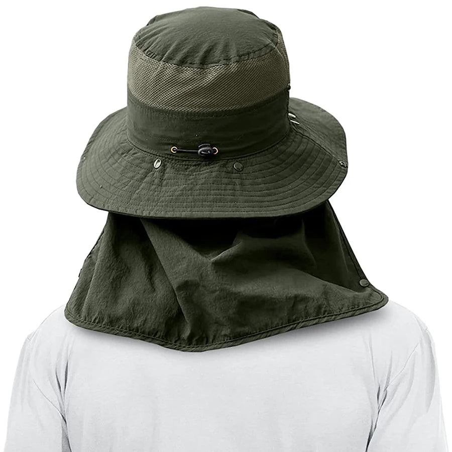 WORK UP® SolarShield Max™| Sombrero Profesional de Cobertura Extendida UPF50+