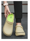 Men Sandals Garden Clogs Waterproof Anti-Slip Oil-Resistant Chef Shoes Comfortable  Slippers Women Workers Outdoor Fishing Shoes