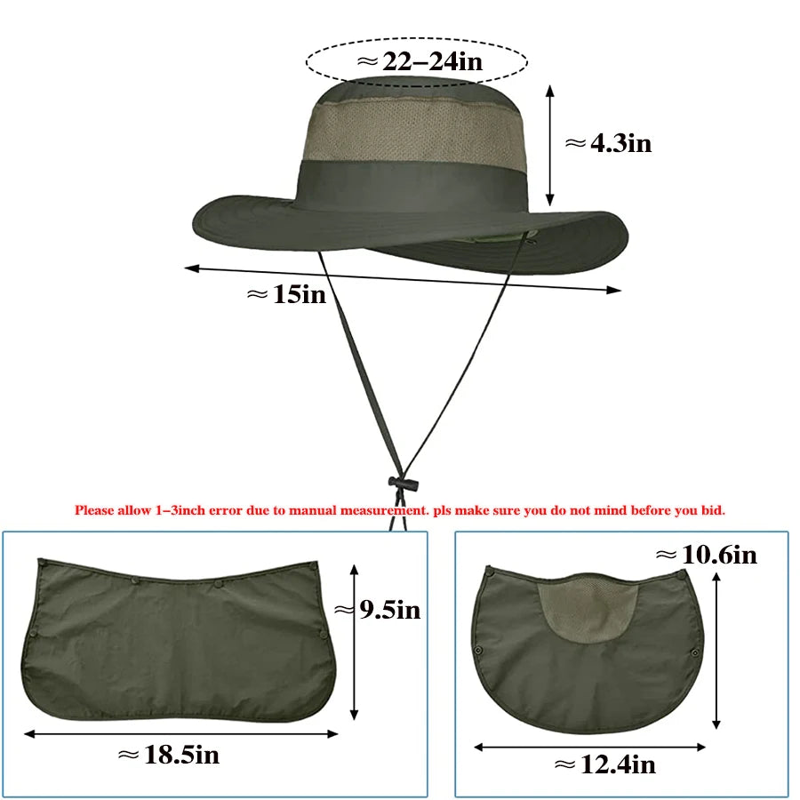WORK UP® SolarShield Max™| Sombrero Profesional de Cobertura Extendida UPF50+