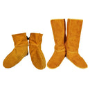 Thermal Insulation Cow Leather Welding Boot Safety Flame Resistant Welding Protective Feet Sleeve