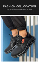 48 Size Unisex Work Safety Shoes Steel Toe Cap Light Breathable Sneaker For Men Anti-smash And Anti-puncture Safety Sneakers