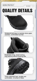 Waterproof Safety Boots Men Indestructible Steel Toe Work Boots Anti-smash Stab-resistant Safety Shoes Biker Botas Para Hombre