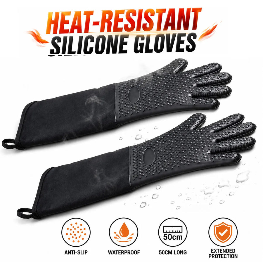 (1 und) Guante de Horno Profesional Extra Larga de Silicona 45/50cm