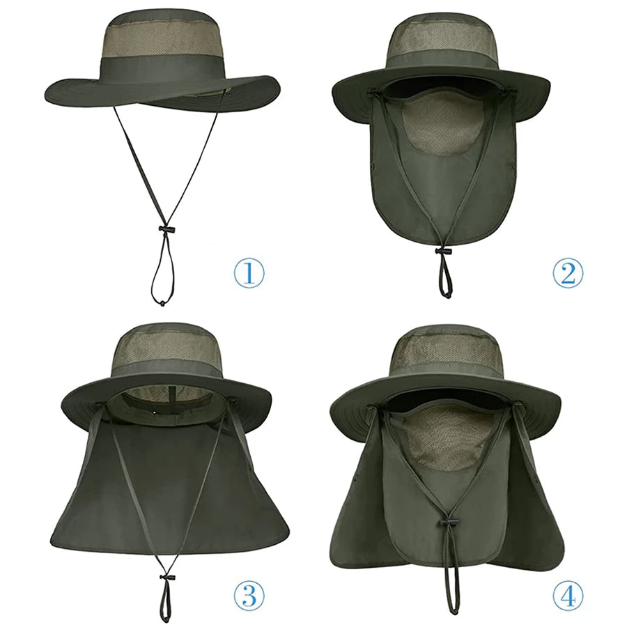 WORK UP® SolarShield Max™| Sombrero Profesional de Cobertura Extendida UPF50+