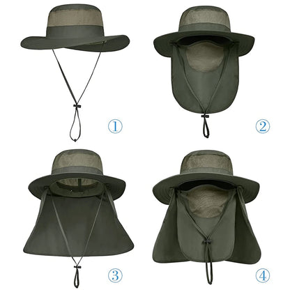 WORK UP® SolarShield Max™| Sombrero Profesional de Cobertura Extendida UPF50+
