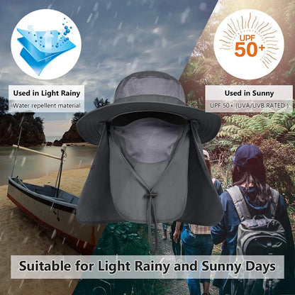 WORK UP® SolarShield Max™| Sombrero Profesional de Cobertura Extendida UPF50+