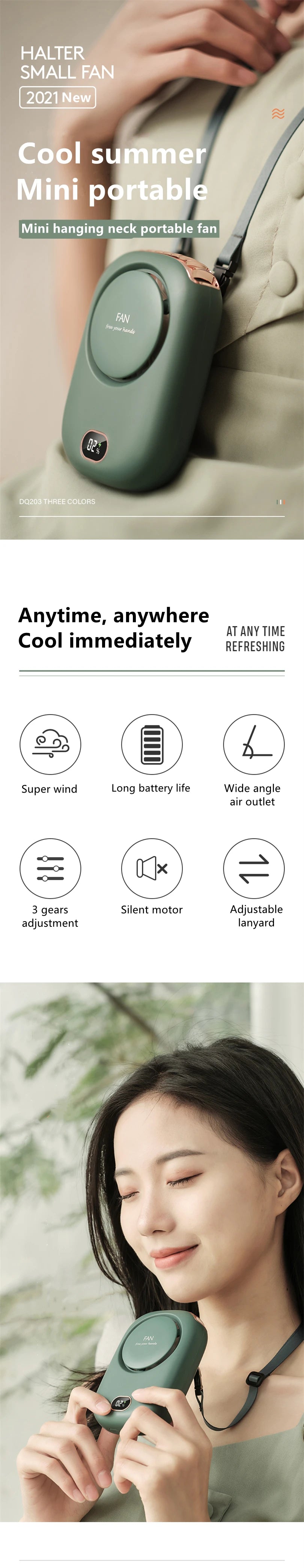 AirLite® Neck Fan [Frescura Ligera Todo el Día]
