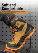 Steel Toe Safety Shoes Work Boots For Men Shoes Work Sneakers Anti-Smash Puncture-Proof Indestructible Construction Shoes
