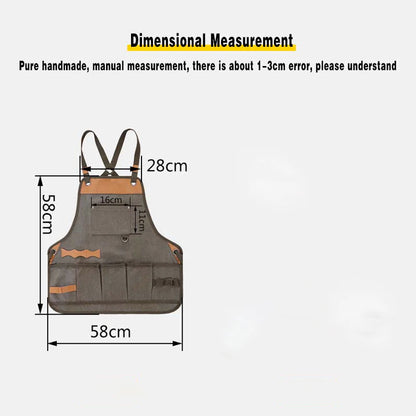 Delantal Profesional de Lona Gruesa Multi-bolsillos