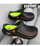 Men Sandals Garden Clogs Waterproof Anti-Slip Oil-Resistant Chef Shoes Comfortable  Slippers Women Workers Outdoor Fishing Shoes