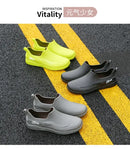 2026Simple Style Outdoor Work Commute Fishing Kitchen Non-Slip Waterproof Men's Flat-Soled High-Quality Rubber Boots Rain Boots