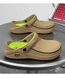 Men Sandals Garden Clogs Waterproof Anti-Slip Oil-Resistant Chef Shoes Comfortable  Slippers Women Workers Outdoor Fishing Shoes