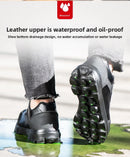 Men's Steel Toe Lightweight Work Shoes Microfiber Leather All Season Anti Smashing AntiStab Low Top Labor Protection Footwear