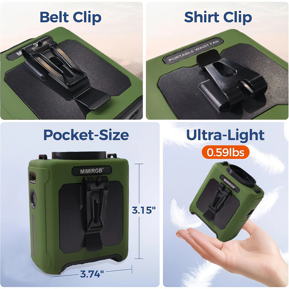 HeatShield Pro® Waist Fan [Potencia Extrema para Largas Jornadas]