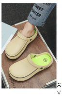 Men Sandals Garden Clogs Waterproof Anti-Slip Oil-Resistant Chef Shoes Comfortable  Slippers Women Workers Outdoor Fishing Shoes