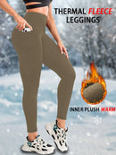 Womens Thermal Fleece Lined High Waisted with Pockets Leggings, Workout Winter Warm Tights Soft Yoga Running Pants