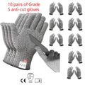 Guantes con Protección HPPE de Nivel 5 Contra Cortes.
