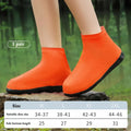 1 Pair Latex Waterproof Shoe Covers Anti-Slip Reusable for Outdoor Travel Rainy Day Unisex Overshoes Foot Protectors