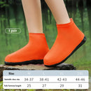 1 Pair Latex Waterproof Shoe Covers Anti-Slip Reusable for Outdoor Travel Rainy Day Unisex Overshoes Foot Protectors