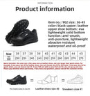 Men's Steel Toe Lightweight Work Shoes Microfiber Leather All Season Anti Smashing AntiStab Low Top Labor Protection Footwear