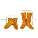 Thermal Insulation Cow Leather Welding Boot Safety Flame Resistant Welding Protective Feet Sleeve
