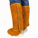 Thermal Insulation Cow Leather Welding Boot Safety Flame Resistant Welding Protective Feet Sleeve